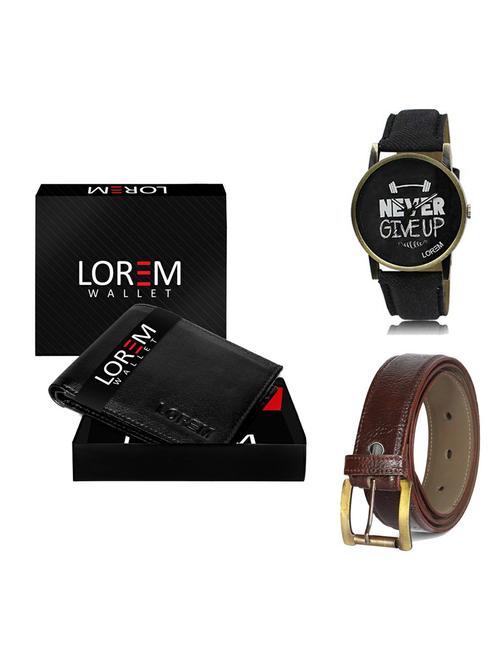 belt, wallet & watch gift combo - 19363523 - Very Small Image - 1