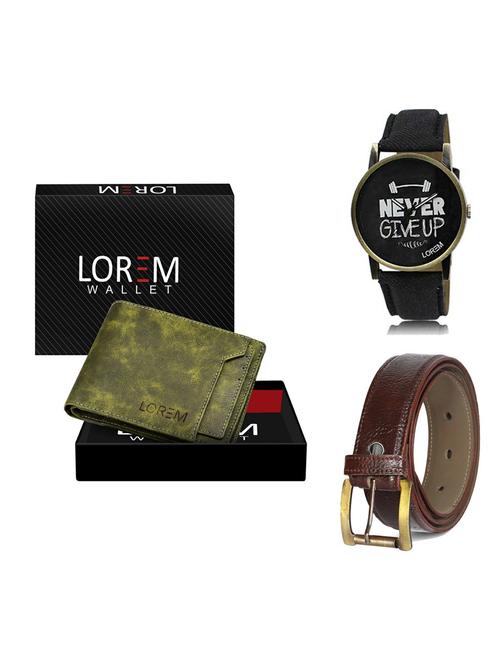 belt, wallet & watch gift combo - 19363526 - Very Small Image - 1