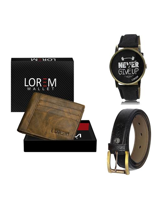 belt, wallet & watch gift combo - 19363534 - Very Small Image - 1