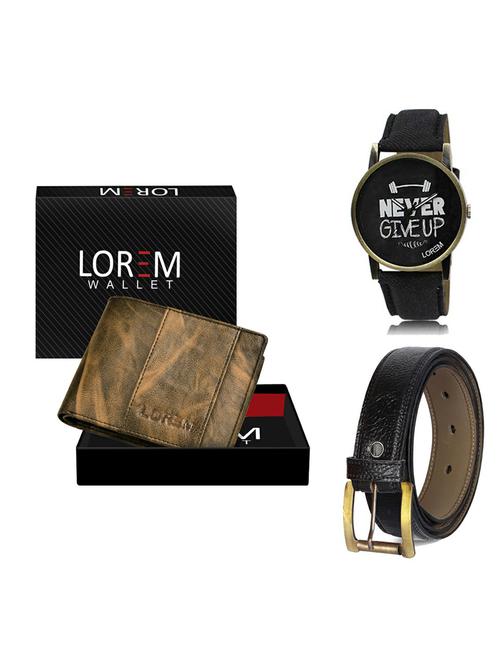 belt, wallet & watch gift combo - 19363537 - Very Small Image - 1
