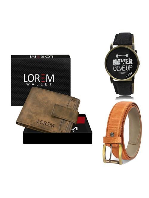 belt, wallet & watch gift combo - 19363545 - Very Small Image - 1