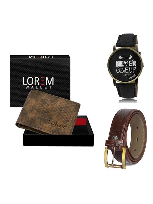belt, wallet & watch gift combo - 19363562 - Very Small Image - 1