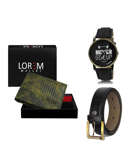 belt, wallet & watch gift combo - 19363567 - Very Small Image - 1