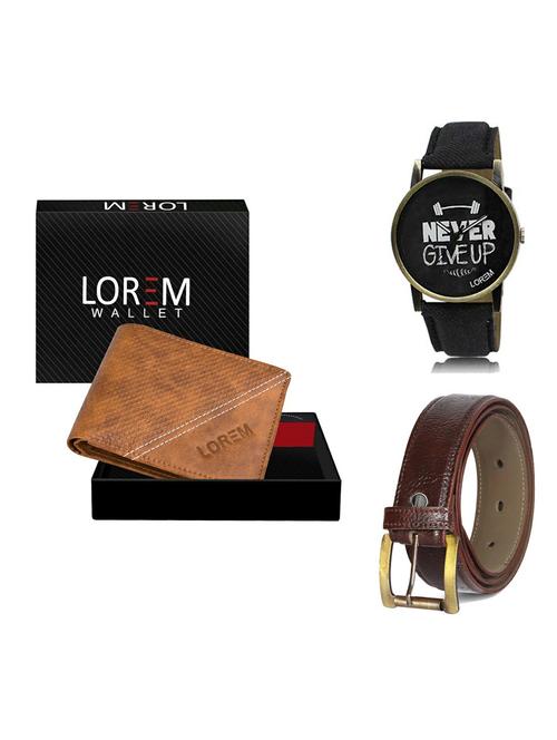 belt, wallet & watch gift combo - 19363577 - Very Small Image - 1