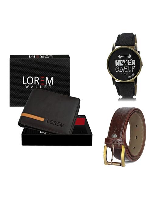 belt, wallet & watch gift combo - 19363607 - Very Small Image - 1