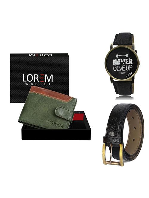 belt, wallet & watch gift combo - 19363615 - Very Small Image - 1