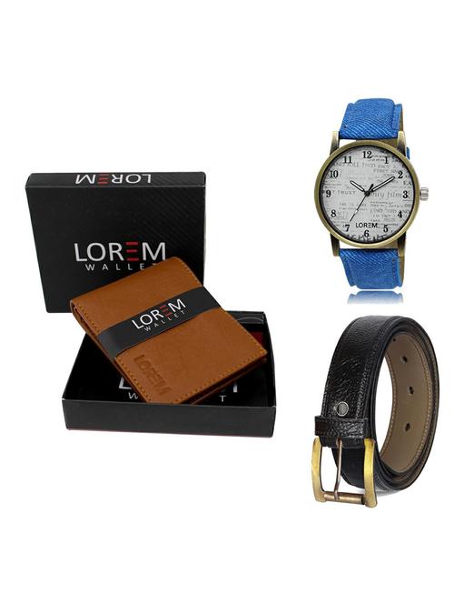 belt, wallet & watch gift combo - 19363621 - Very Small Image - 1