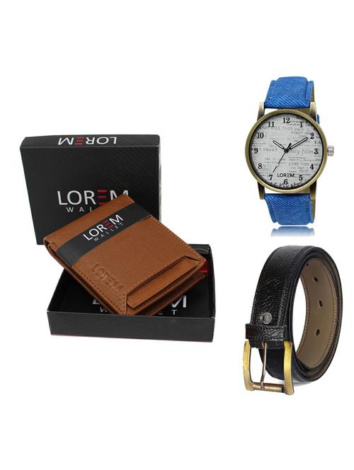 belt, wallet & watch gift combo - 19363624 - Very Small Image - 1