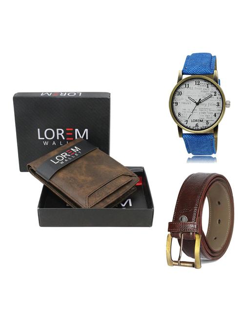 belt, wallet & watch gift combo - 19363628 - Very Small Image - 1