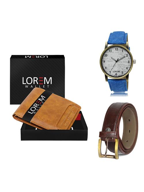 belt, wallet & watch gift combo - 19363631 - Very Small Image - 1
