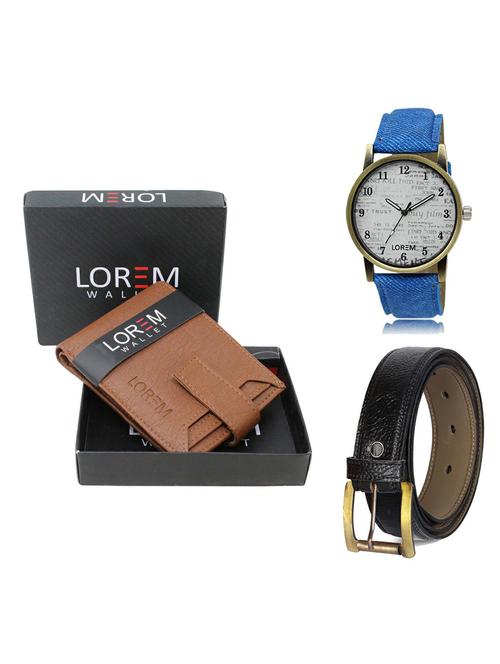 belt, wallet & watch gift combo - 19363642 - Very Small Image - 1