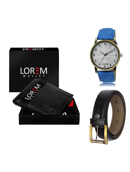 belt, wallet & watch gift combo - 19363657 - Very Small Image - 1