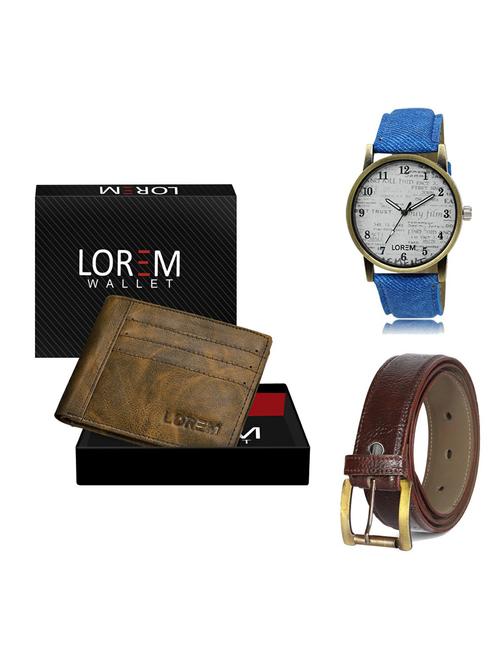 belt, wallet & watch gift combo - 19363670 - Very Small Image - 1