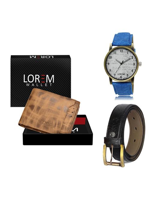 belt, wallet & watch gift combo - 19363675 - Very Small Image - 1
