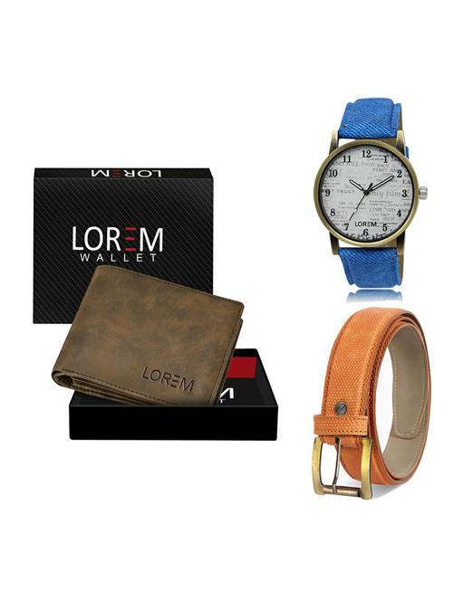 belt, wallet & watch gift combo - 19363686 - Very Small Image - 1