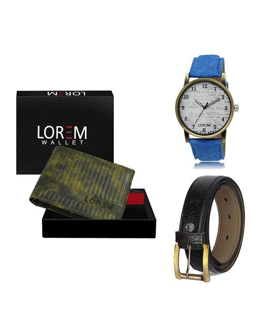 belt, wallet & watch gift combo - 19363702 - Very Small Image - 1