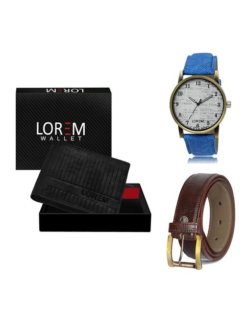 belt, wallet & watch gift combo - 19363706 - Very Small Image - 1