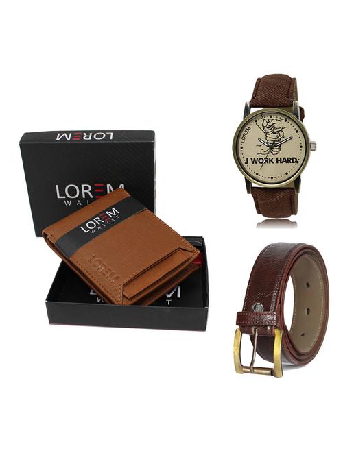 belt, wallet & watch gift combo - 19363760 - Very Small Image - 1
