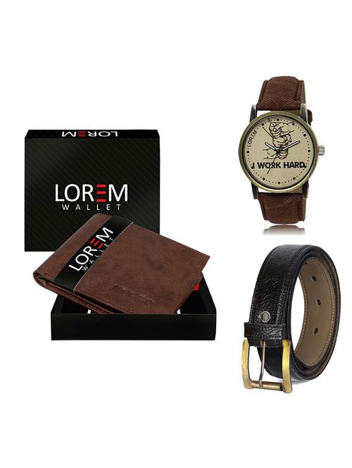belt, wallet & watch gift combo - 19363783 - Very Small Image - 1