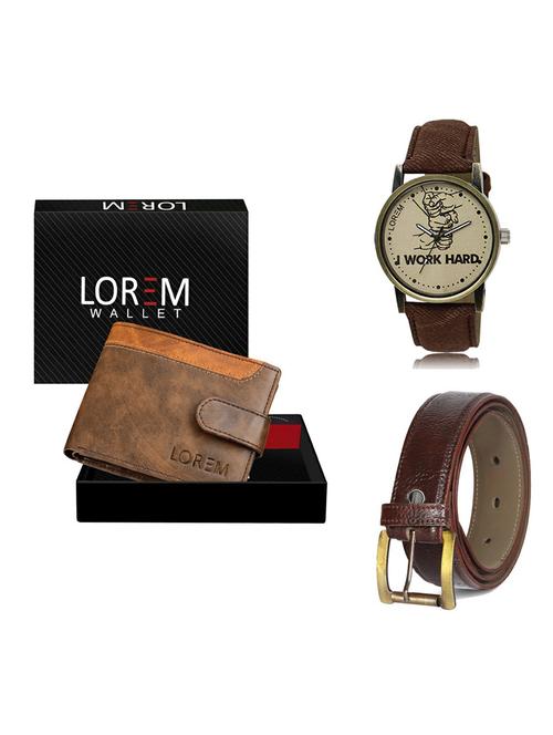 belt, wallet & watch gift combo - 19363880 - Very Small Image - 1