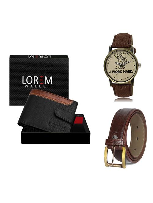 belt, wallet & watch gift combo - 19363883 - Very Small Image - 1