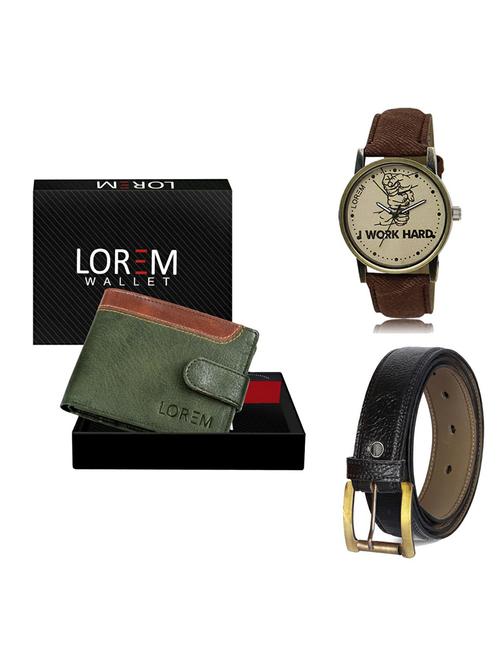 belt, wallet & watch gift combo - 19363885 - Very Small Image - 1