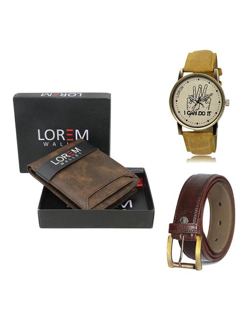 belt, wallet & watch gift combo - 19363898 - Very Small Image - 1
