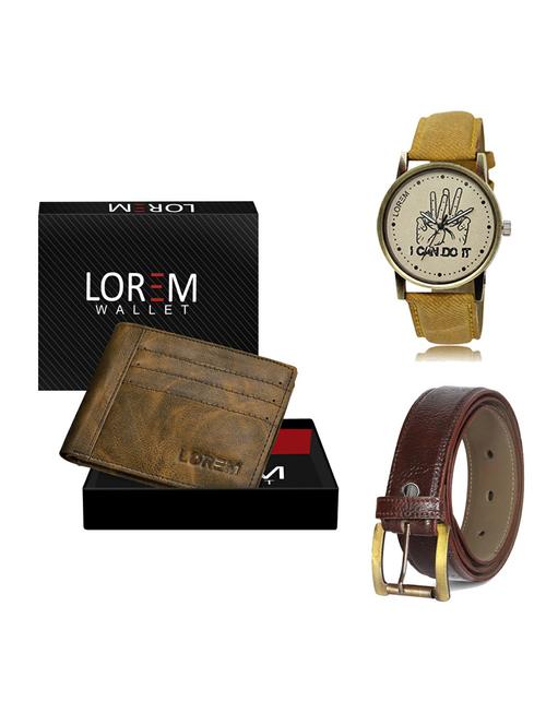 belt, wallet & watch gift combo - 19363940 - Very Small Image - 1