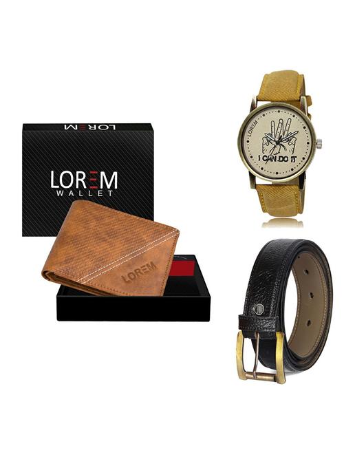 belt, wallet & watch gift combo - 19363981 - Very Small Image - 1