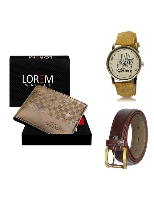 belt, wallet & watch gift combo - 19363991 - Very Small Image - 1