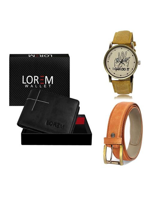 belt, wallet & watch gift combo - 19364001 - Very Small Image - 1