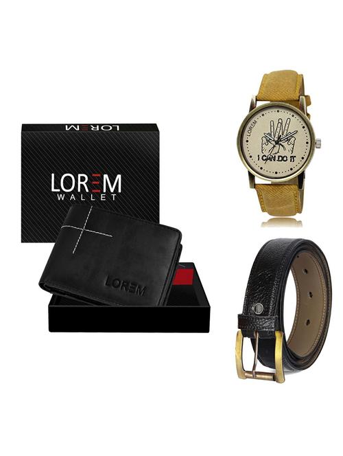 belt, wallet & watch gift combo - 19364002 - Very Small Image - 1