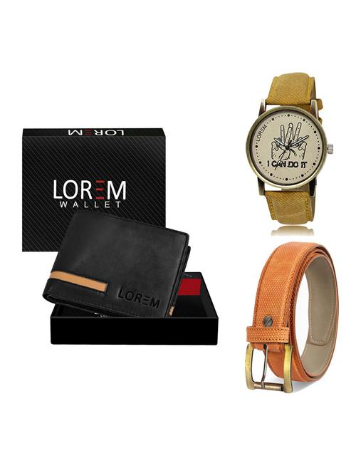 belt, wallet & watch gift combo - 19364007 - Very Small Image - 1