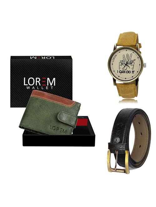 belt, wallet & watch gift combo - 19364020 - Very Small Image - 1