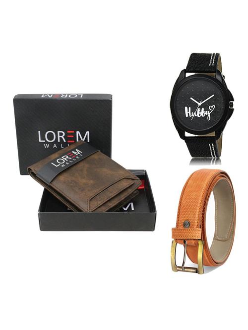 belt, wallet & watch gift combo - 19364031 - Very Small Image - 1