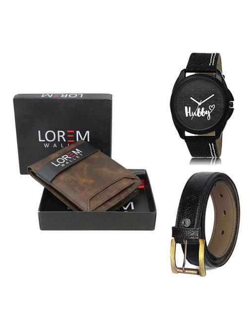 belt, wallet & watch gift combo - 19364032 - Very Small Image - 1