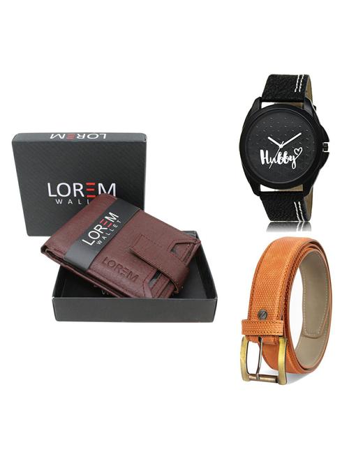 belt, wallet & watch gift combo - 19364043 - Very Small Image - 1