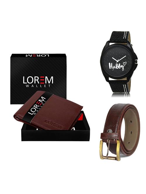 belt, wallet & watch gift combo - 19364060 - Very Small Image - 1