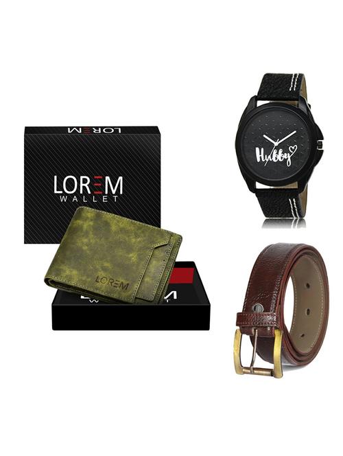 belt, wallet & watch gift combo - 19364066 - Very Small Image - 1