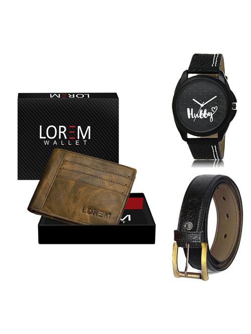 belt, wallet & watch gift combo - 19364074 - Very Small Image - 1