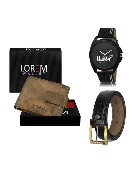 belt, wallet & watch gift combo - 19364086 - Very Small Image - 1