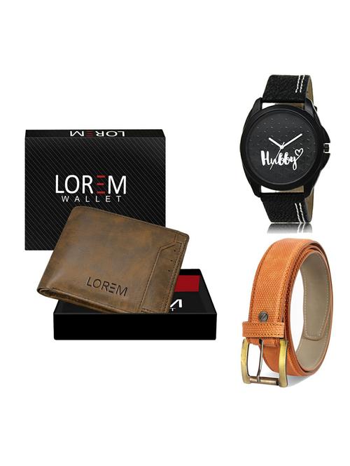belt, wallet & watch gift combo - 19364088 - Very Small Image - 1