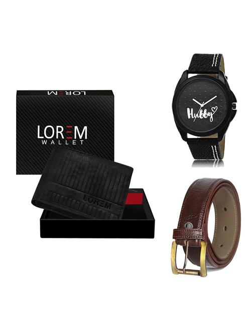 belt, wallet & watch gift combo - 19364111 - Very Small Image - 1
