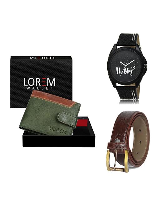 belt, wallet & watch gift combo - 19364159 - Very Small Image - 1