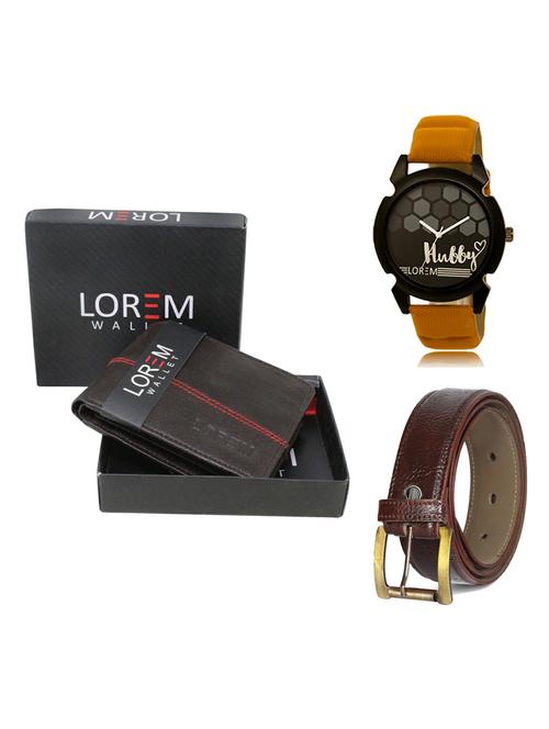 belt, wallet & watch gift combo - 19364177 - Very Small Image - 1