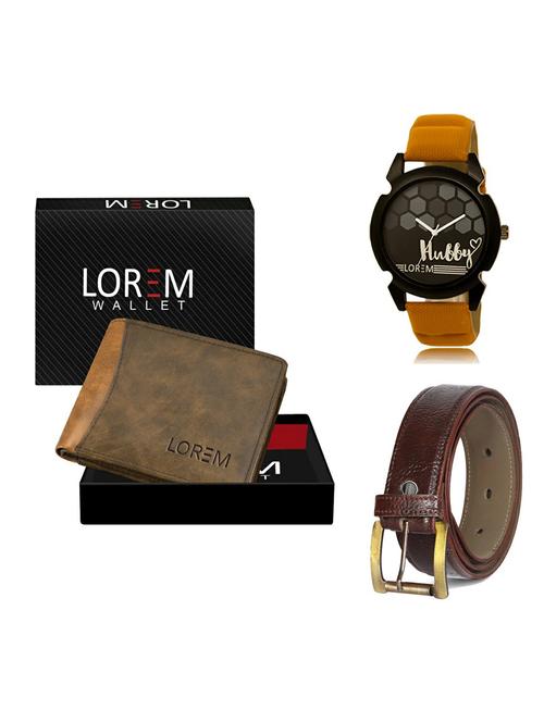 belt, wallet & watch gift combo - 19364234 - Very Small Image - 1