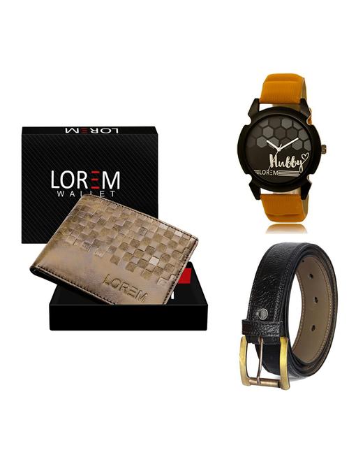 belt, wallet & watch gift combo - 19364263 - Very Small Image - 1