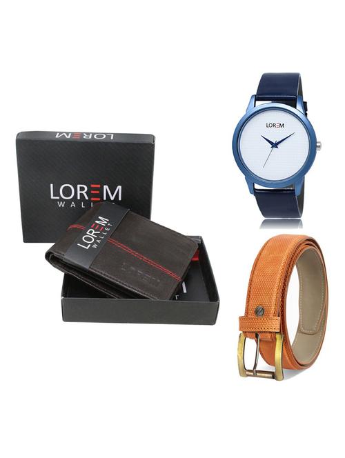 belt, wallet & watch gift combo - 19364310 - Very Small Image - 1