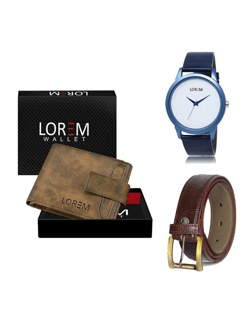 belt, wallet & watch gift combo - 19364360 - Very Small Image - 1