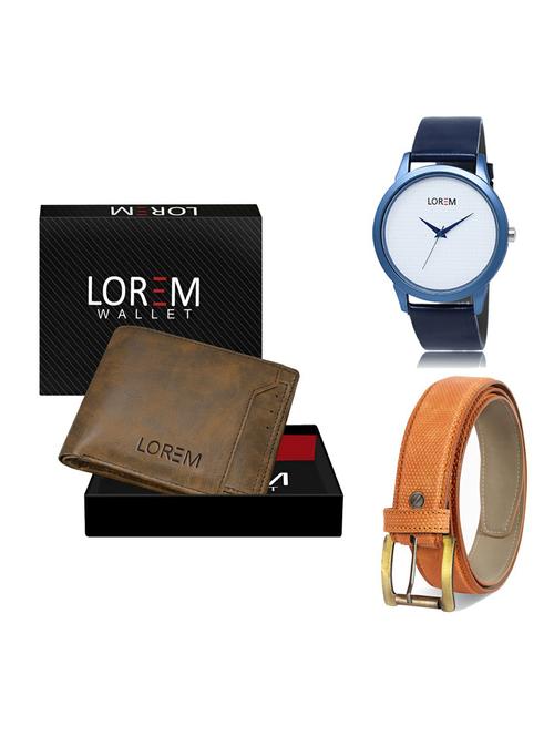 belt, wallet & watch gift combo - 19364361 - Very Small Image - 1